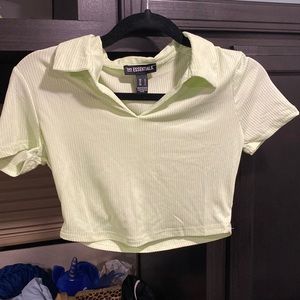 SWS Essentials Light Lime Green Crop Top